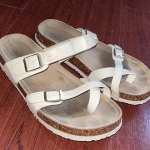 Pearl white sandals